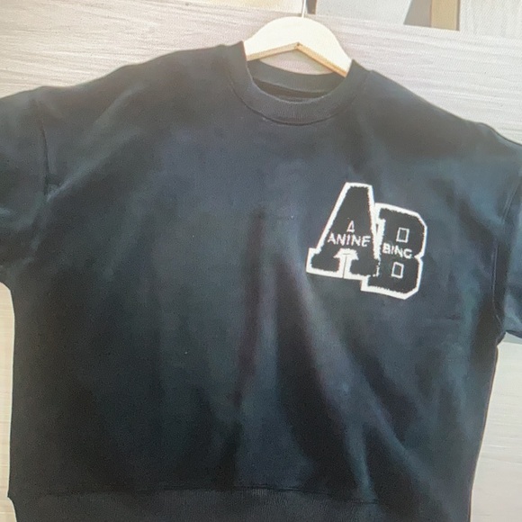 Anine Bing Tyler sweater size small color washed black - Picture 3 of 7